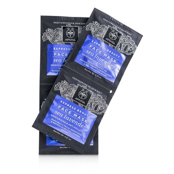 Apivita Express Beauty Face Mask with Sea Lavender (Moisturizing & Anti-Pollution)