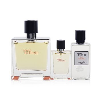 Hermes Terre DHermes Coffret: Pure Parfum Spray 75ml + Pure Parfum Spray 12.5ml + After-Shave Lotion 40ml