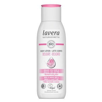 Lavera Body Lotion (Delicate) - With Organic Wild Rose & Organic Shea Butter - For Normal To Dry Skin