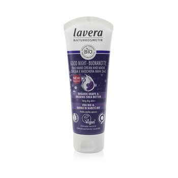 Lavera Good Night 2In1 Hand Cream & Mask Wirh Organic Grape & Organic Shea Butter - For Very Dry Skin