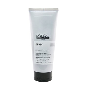 LOreal Professionnel Serie Expert - Silver Violet Dyes + Magnesium Neutralising and Brightening Conditioner (For Grey and White Hair)