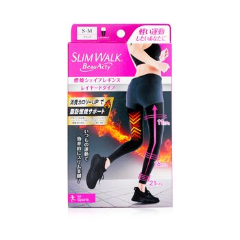 Compression Leggings with Taping Function for Sports - # Black (Size: S-M)
