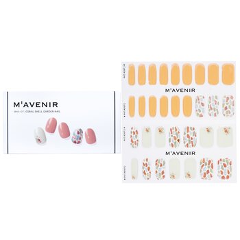 Mavenir Nail Sticker (Orange) - # Coral Shell Garden Nail