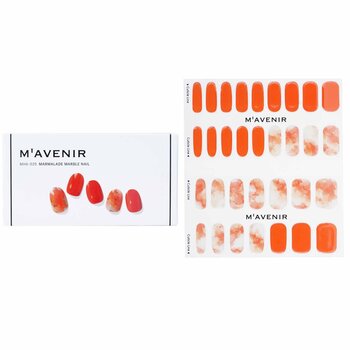 Mavenir Nail Sticker (Orange) - # Marmalade Marble Nail