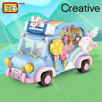 Loz LOZ Creator - Rainbow Car Building Bricks Set