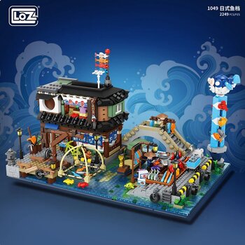 Loz LOZ Mini Blocks - Japanese Fish Stall Building Bricks Set