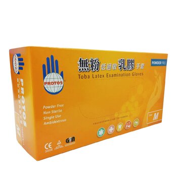 KQ Protos - Latex Examination Gloves -white (M)