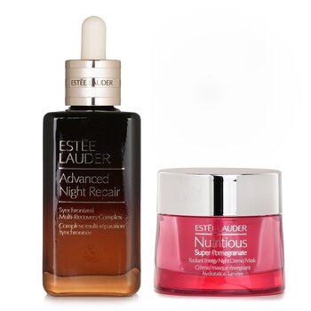 Estee Lauder Estee Lauder Nutritious Super-Pomegranate Radiant Energy Night Creme/ Mask + Advanced Night Repair Synchronized Multi-Recovery Complex