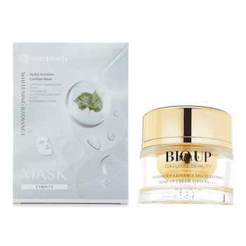 Natural Beauty Advanced Radiance Multi-Defense Tone Up Cream SPF50 81Q0810+Hydra Solution Cushion Mask (Whitening Radiance)